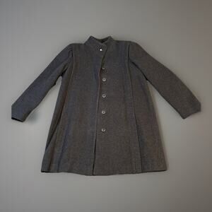 Vtg Central Park International Wool Navy Blue Peacoat Overcoat Womens 10 37162